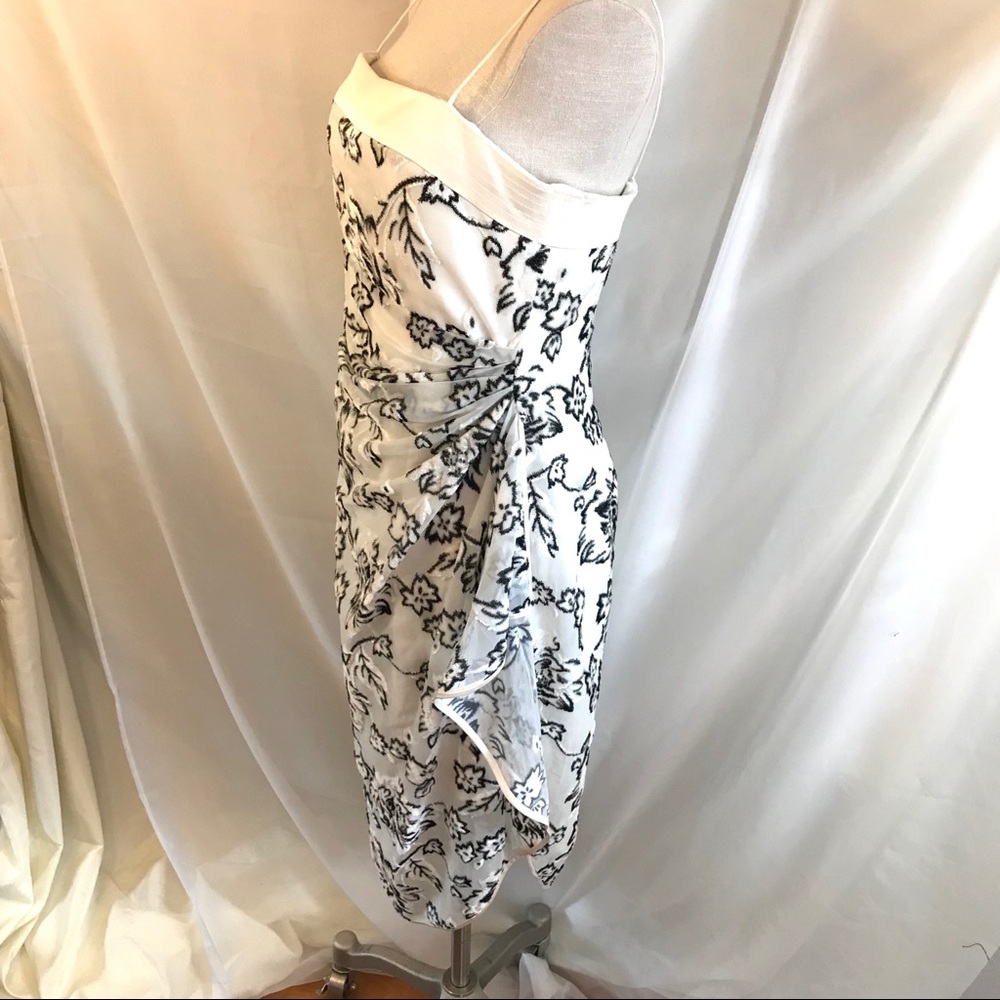 Kay Unger Floral Burned Velvet Cocktail Dress 💞 - Picture 3 of 8